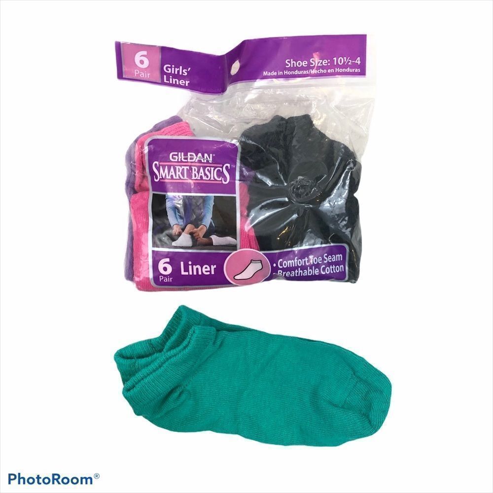Gildan Smart Basic Brand New 6 Pack Girls Socks